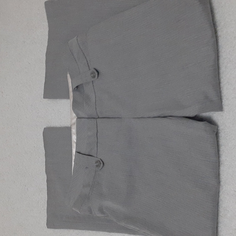 Charlotte Russe dress pants or slacks. Size 8. Gray pinstripe.